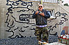 Graffiti an der Siegward-Tesch-Trib�ne
