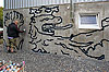 Graffiti an der Siegward-Tesch-Trib�ne