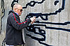 Graffiti an der Siegward-Tesch-Trib�ne