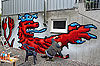 Graffiti an der Siegward-Tesch-Trib�ne