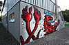 Graffiti an der Siegward-Tesch-Trib�ne