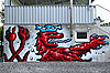 Graffiti an der Siegward-Tesch-Trib�ne