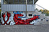 Graffiti an der Siegward-Tesch-Trib�ne
