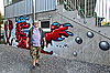 Graffiti an der Siegward-Tesch-Trib�ne